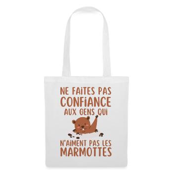 Ne Faites Pas aux gen qui naiment les marmottes - Sac en tissu - blanc - Devant