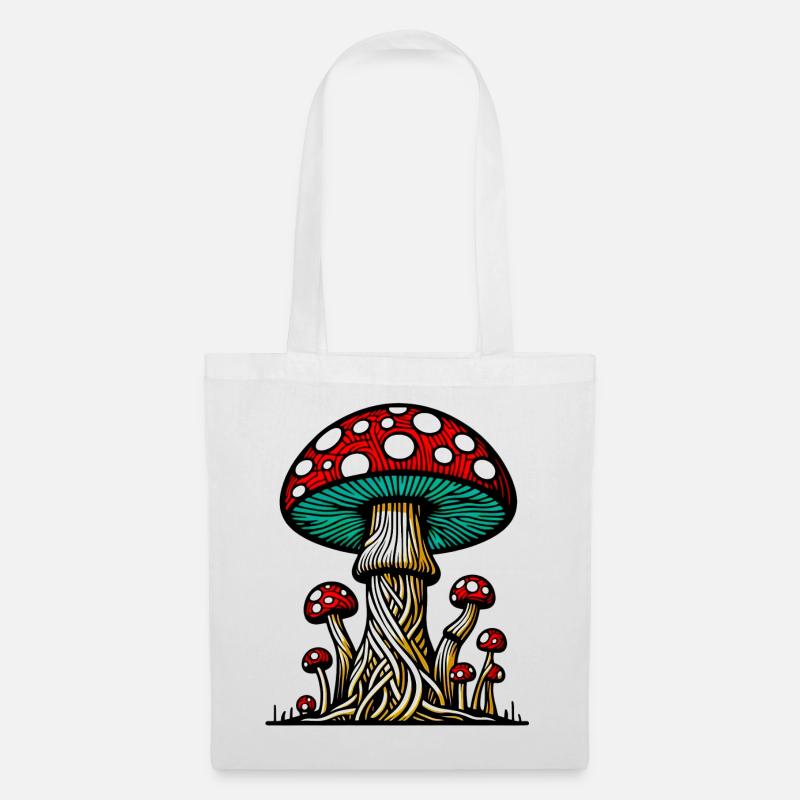 Fungo Funghi Pilze Pilze - Stoffbeutel - Weiß