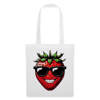 Strawberry with Sunglasses - Tote Bag - white - Front