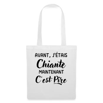 Femme chiante humour femme - Sac en tissu - blanc - Devant