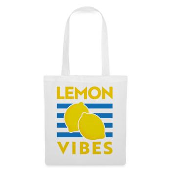 Lemon Vibes Zitronen Tomato Girl Summer Italien - Stoffbeutel - Weiß - Vorne