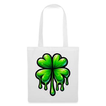 Trèfle à quatre feuilles - Sac en tissu - blanc - Devant
