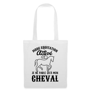Mode équitation activé - Sac en tissu - blanc - Devant