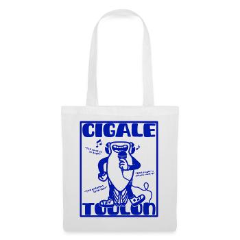 Singing cicada Toulon - Retro mascot Provence - Tote Bag - white - Front