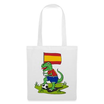 Spain Flag Dinosaur Rex Football - Tote Bag - white - Front