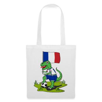 France Flag Dinosaur Rex Football - Tote Bag - white - Front
