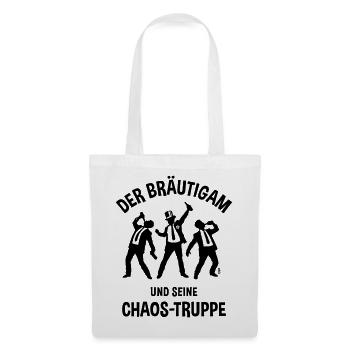 Der Bräutigam Und Seine Chaos-Truppe (JGA Bier B) - Stoffbeutel - Weiß - Vorne