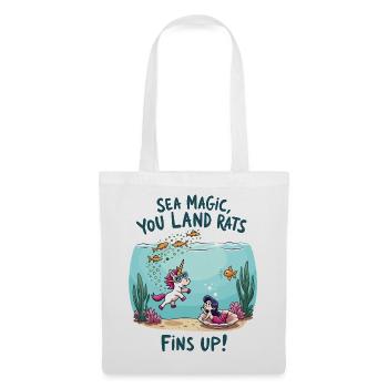 Magie de la mer avec Licorne - Sac en tissu - blanc - Devant