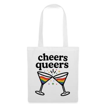 Cheers Queers – Pride Cocktail Design - Stoffbeutel - Weiß - Vorne