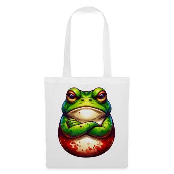 Frog - Crossed Arms - Nope - Bad Mood - Tote Bag - white - Front