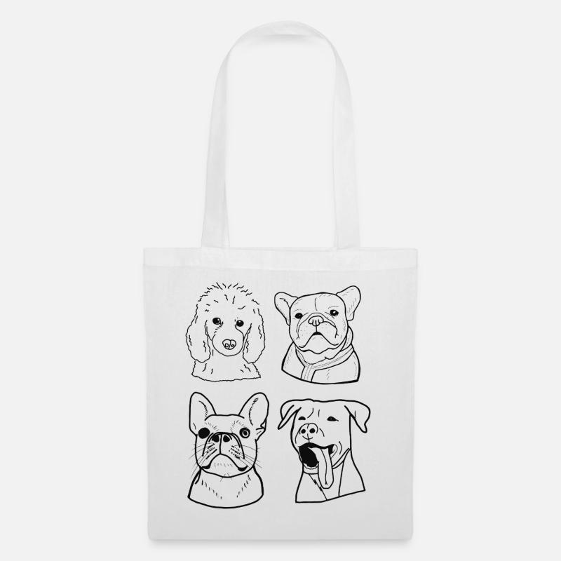Hunde - Stoffbeutel - Weiß