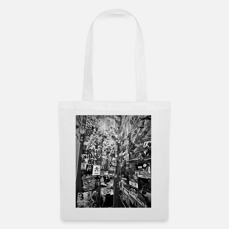 Mur d’autocollants - Sac en tissu - blanc