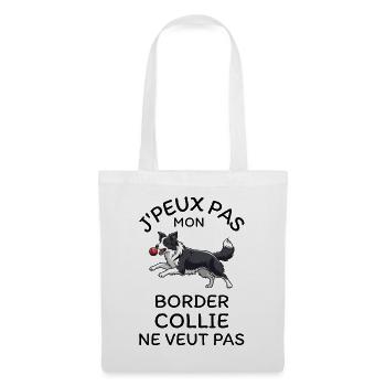 Puppy Border Collie Ball - Tote Bag - white - Front
