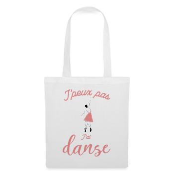 Jpeux pas J'ai Danse - Sac en tissu - blanc - Devant