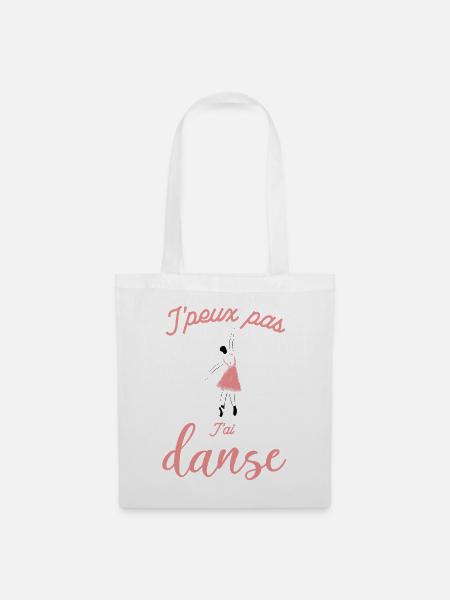 Jpeux pas J'ai Danse - Sac en tissu - blanc