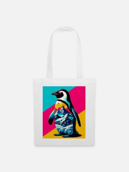 Pinguin - Stoffbeutel - Weiß