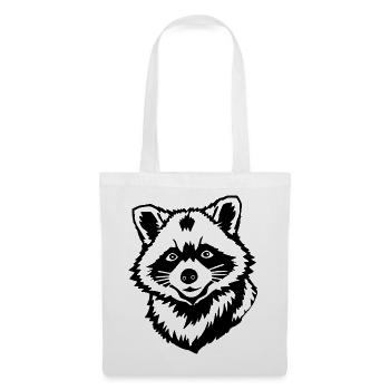 Raton laveur - Sac en tissu - blanc - Devant