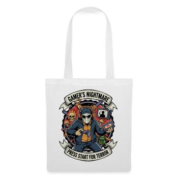 Gamer Press Start Terror - Tote Bag - white - Front