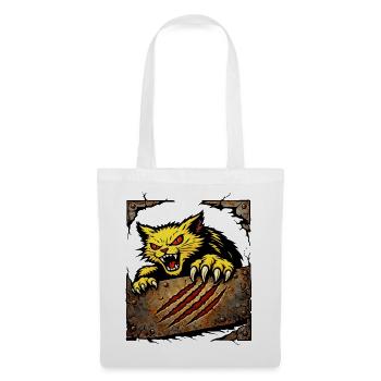 Ferocious Cat Scratch Attack Illustration - Tote Bag - white - Front