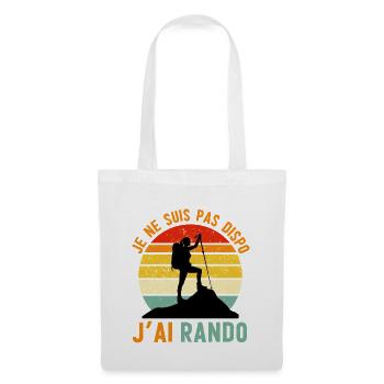 Rando Attitude: Not available, I hiked - Tote Bag - white - Front