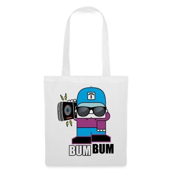 T-shirt rétro BoomBox Buddy - Sac en tissu - blanc - Devant