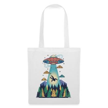 Bigfoot Alien Abduction Sasquatch UFO Spaceship - Tote Bag - white - Front