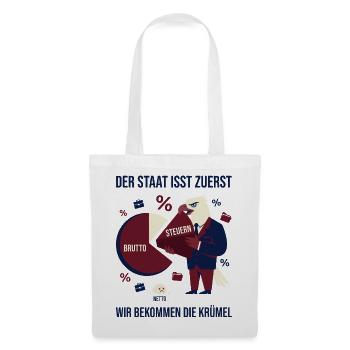 L’État mange en premier - Sac en tissu - blanc - Devant