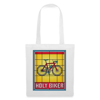 Holy Biker Stained Glass Bicycle - Tote Bag - white - Front