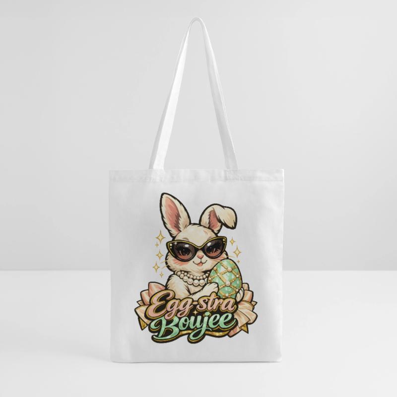 Egg-stra Boujee Easter Bunny Easter Tote Bag