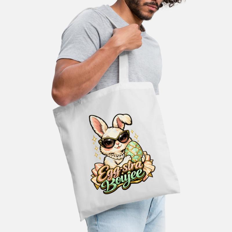 Egg-stra Boujee Easter Bunny Easter Tote Bag