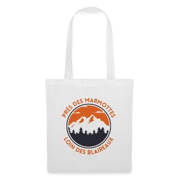 Marmottes des Montagnes Crépuscule - Sac en tissu - blanc - Devant