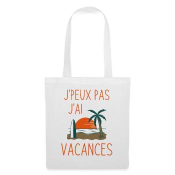 J'peux pas j'ai vacances - Sac en tissu - blanc - Devant