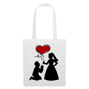 Brautpaar Ehepaar Hochzeit - Stoffbeutel - Weiß - Vorne