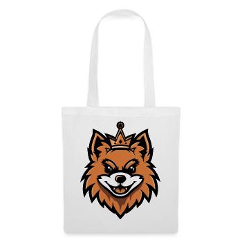 Couronne de chien de Poméranie - Sac en tissu - blanc - Devant