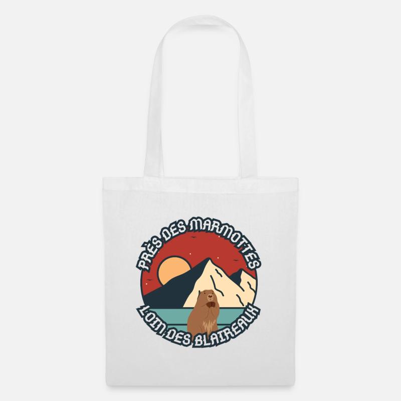 Humor on a groundhog - Tote Bag - white