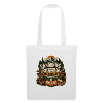 Randonnée Pique-Nique et Paysages - Sac en tissu - blanc - Devant
