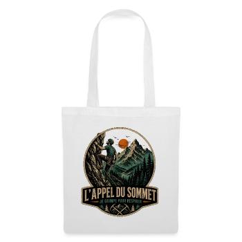 Appel du Sommet Grimpeur - Sac en tissu - blanc - Devant