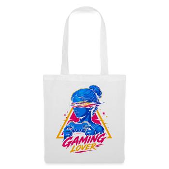 Gaming Lover Girl Retro - Stoffbeutel - Weiß - Vorne