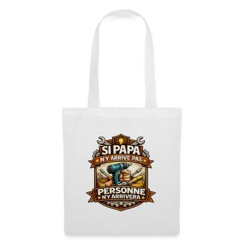 Papa Dépanneur: Héros Des Outils - Sac en tissu - blanc - Devant