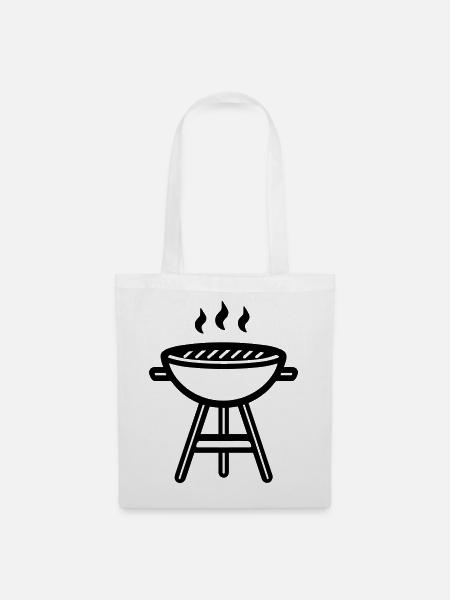 Grillen - Stoffbeutel - Weiß