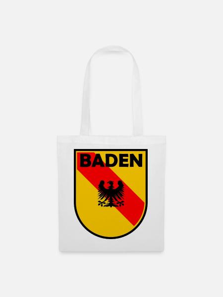 Baden Wappen Schild mit Adler - Stoffbeutel - Weiß