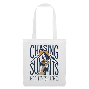 Trail Running - Chasing Summints Not Finish Lines - Tote Bag - white - Front
