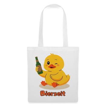 Ente Bierzeit - Stoffbeutel - Weiß - Vorne