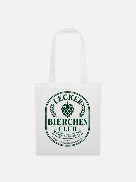 Bierliebhaber BIER-BIERCHEN saufen Urlaubsreise - Stoffbeutel - Weiß