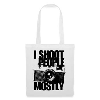 Je photographie surtout des gens, l’humour de l’appareil photo de photographe - Sac en tissu - blanc - Devant
