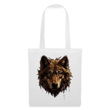 Wolf - Stoffbeutel - Weiß - Vorne
