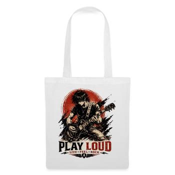 Jouez un motif de guitare fort - Sac en tissu - blanc - Devant