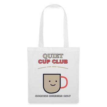 Quiet Cup Club - Tote Bag - white - Front