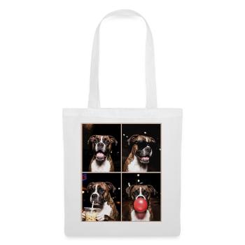 Hunde Boxer Hund - Stoffbeutel - Weiß - Vorne
