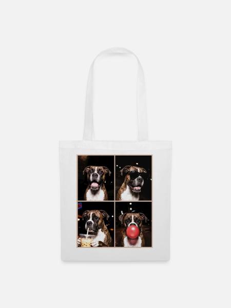 Hunde Boxer Hund - Stoffbeutel - Weiß